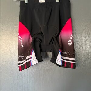 Nuckily Men's Athletic Cycling Shorts - Black and Red